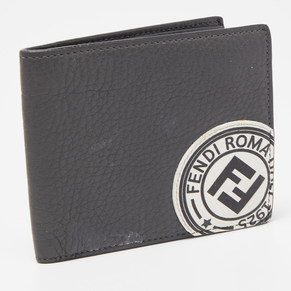 FENDI Grey Leather Roman Bifold Wallet - Picture 4 of 8